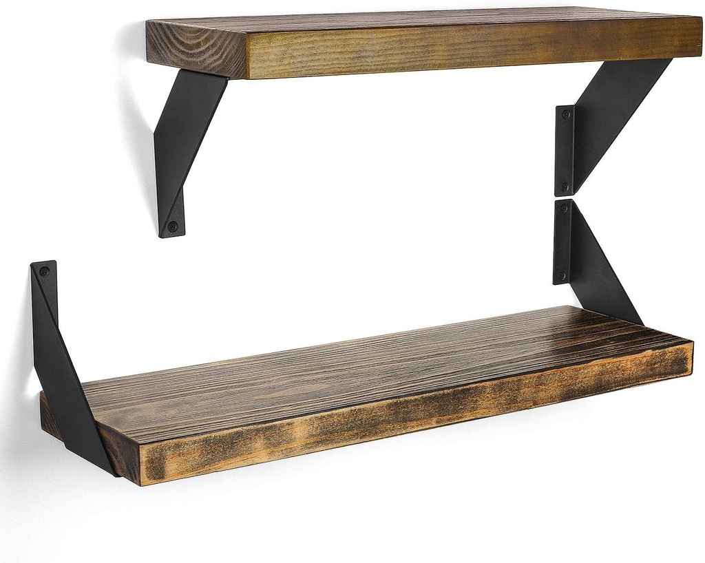 FOYO 4 Heavy Duty Angle Shelf Brackets Floating Shelves Support Brackets, 8-Inch