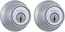 Kwikset 660 Single Cylinder Deadbolt Featuring Smartkey Security in Satin Chrome (Pack of 2)