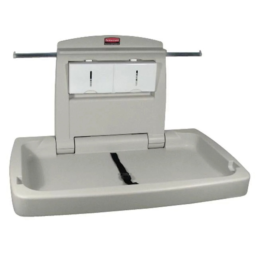 Rubbermaid Commercial Products Baby Changing Station Anti-Mic Horizontal - Light Platinum