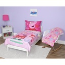 Peppa Pig 5-Piece Toddler Bedding Set & Blanket, Pink, Toddler Girl