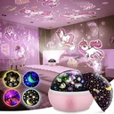 Unicorn Night Light Projector for Kids, Star Projector Rotating Galaxy Light for Kids Room, Birthday Gifts for 3-12 Year Old Boys Girls, Unicorn Toys Gifts for Girls 3 4 5 6