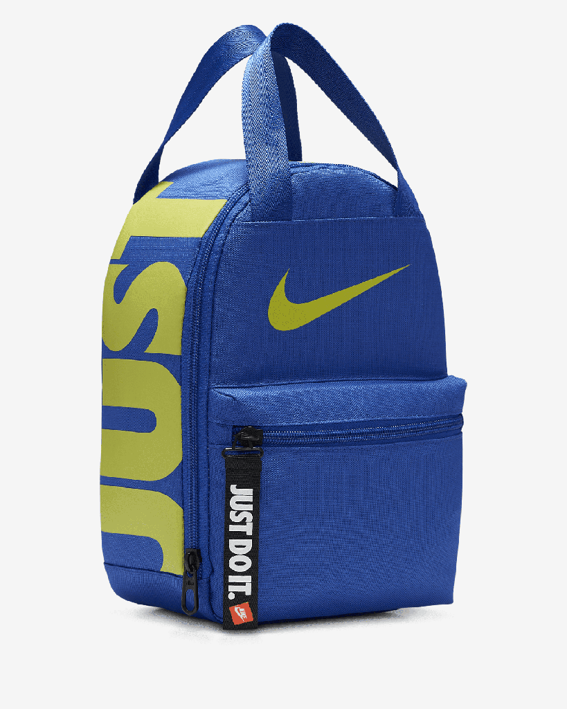 Nike Just Do It Pull Zip Lunch Pack Game Royal Volt 9A2937 U89 One Size (10.5" X 7" X 6")
