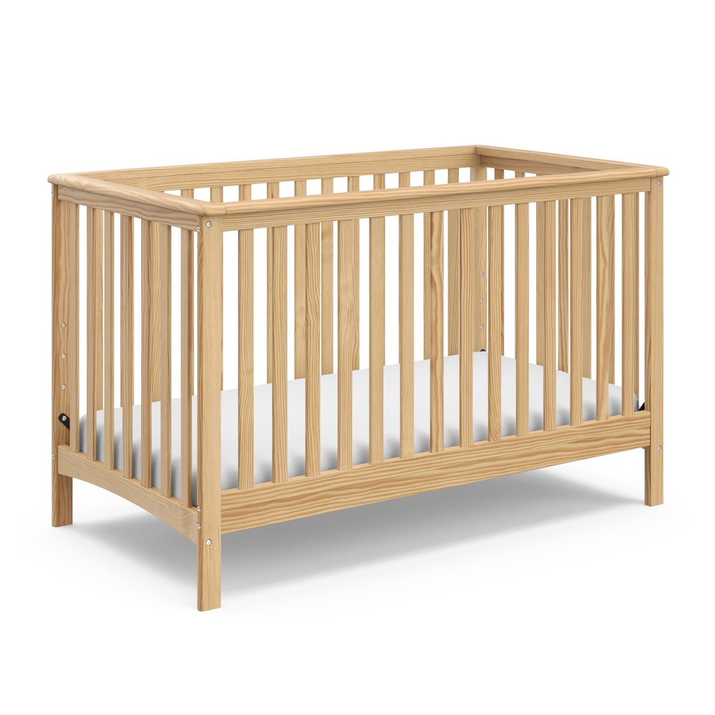 Storkcraft Hillcrest 4-In-1 Convertible Baby Crib, Natural