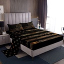 American Flag Camo Bedding Set Twin,Military Hunting Bed Sheets Rustic Tree Leaves Camouflage Bed Sheet Set for Boys Teens Kids Man Nature Conifer Oak Branches Fitted Sheet & Flat Sheet 3 Pcs