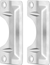 Landhoow 2 Pcs 3 X 7 Inch Latch Guard Plate Cover Stainless Steel Latch Guard Security Plate Door Security Strike Plate Latch Protector, against Forced Entry Easy to Install