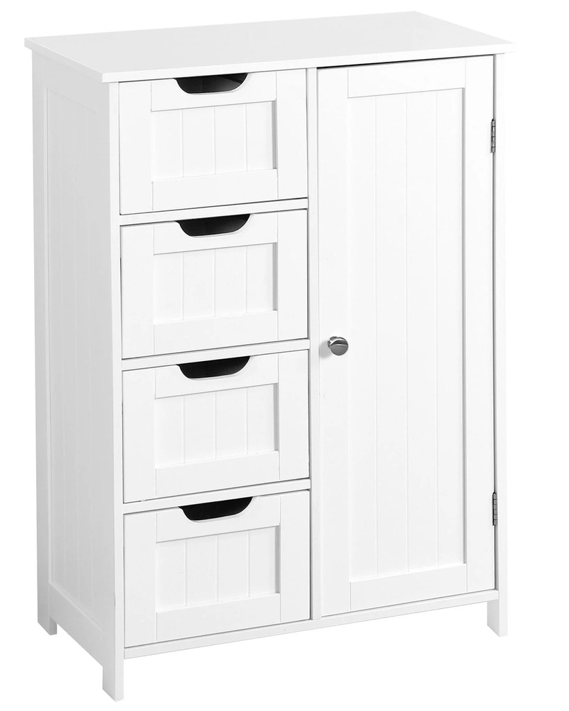 White Dressers for Bedroom, 4-Drawer Wood Chest of Drawers, Modern Chest for Kids Room,Storage Cabinet for Bathroom,Closet,Entryway,Hallway,Nursery