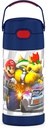 THERMOS FUNTAINER 12 Ounce Stainless Steel Vacuum Insulated Kids Straw Bottle, Super Mario Brothers
