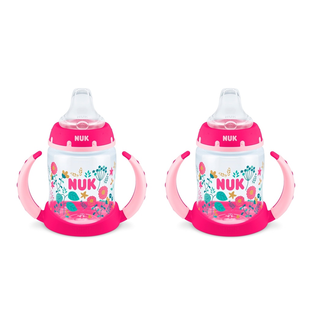 NUK Learner Cup, Spill-Proof Sippy Cup, 5 Oz, 2 Pack, 6+ Months, Unisex