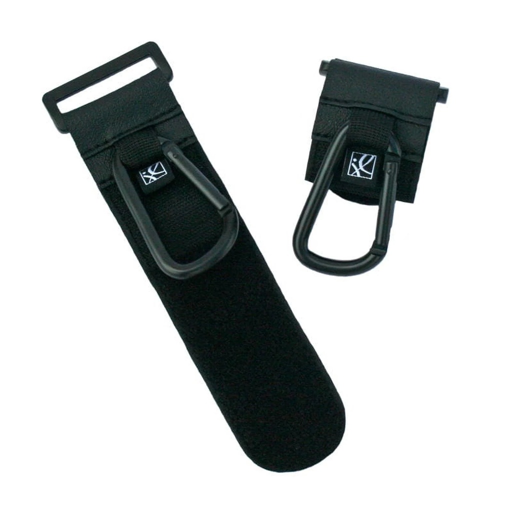 J.L. Childress Clip 'N Carry, Universal Fit Non-Slip Stroller Hooks, 2 Pack, Attach to Diaper Bag, Shopping Bag, Purse, Stroller, Non-Slip Adjustable Strap, Durable Clips, Black