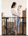 Baby Safety Gate 30"Tall 29.5''-40.5''Wide Doorway Baby Gate with Pet Door, Black