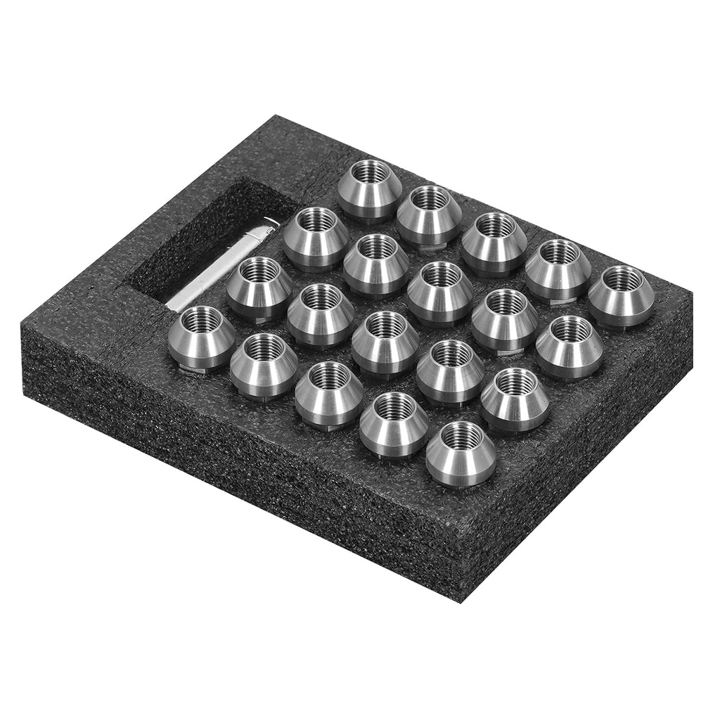 Wheel Lug Nuts 20Pcs Wheel Lug Nuts M14X1.5 Thread 2In Height T304 Stainless Steel Anticorrosion Locking Lug Nuts