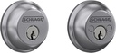 Schlage B62 N 626 Deadbolt, Keyed 2 Sides, Highest Residential Security, Satin Chrome