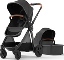 Mompush Ultimate2 Baby Stroller with Bassinet and Adjustable Seat, Black, 25LB, Unisex