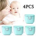 4Packs Portable Formula Milk Powder Dispenser with Carrying Handle and Spoon for Outdoor Activities with Baby Infant