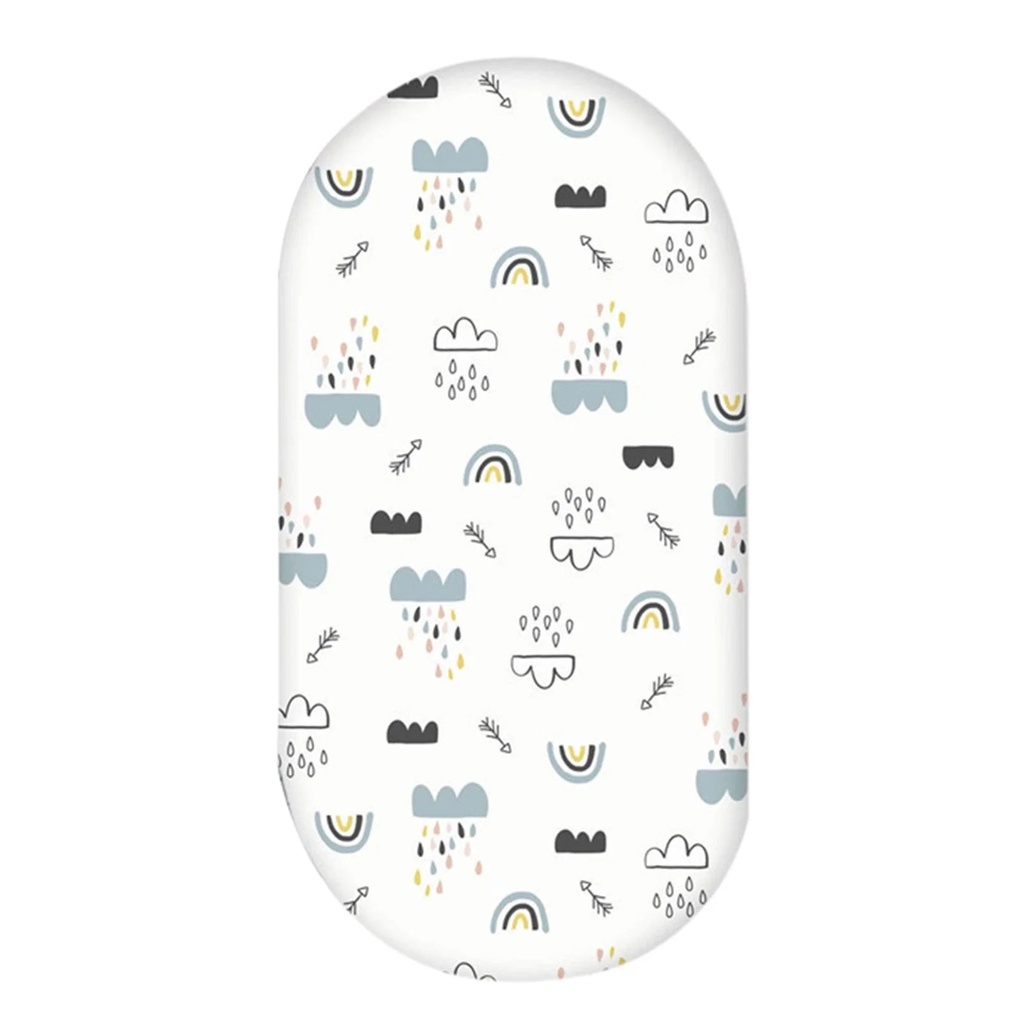 Newborn Baby Mose Basket Sheet Bassinet Sheet Cradle Sheet Adapts to Rectangle Oval Pram Bassinet Pads a One Size