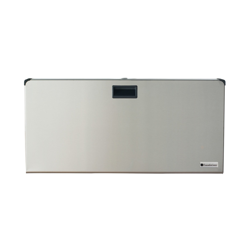 Foundations Stainless Steel Frameless Horizontal Baby Changing Station for Commercial Restrooms, Surface Wall-Mounted (5410339)