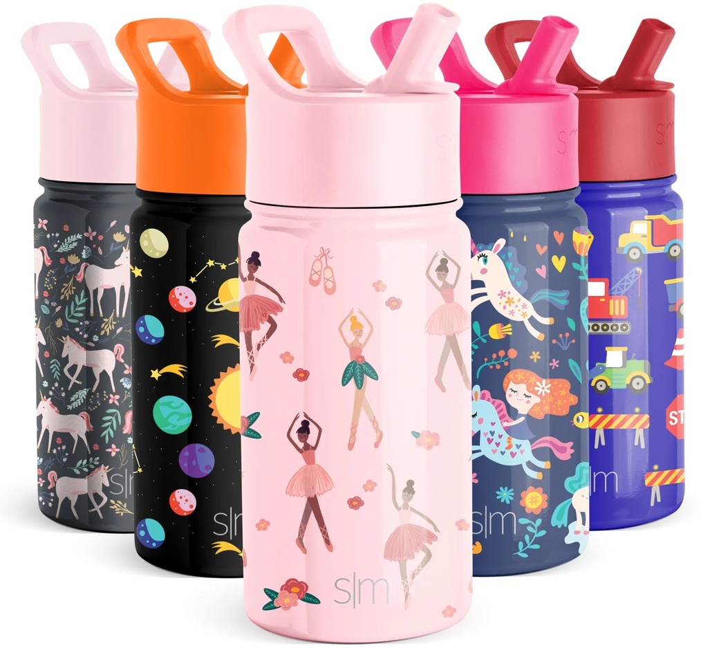 Simple Modern Summit Water Bottle Straw Lid Vacuum Insulated Stainless Steel Bottle | 14 Fl Oz