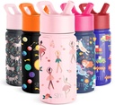 Simple Modern Summit Water Bottle Straw Lid Vacuum Insulated Stainless Steel Bottle | 14 Fl Oz