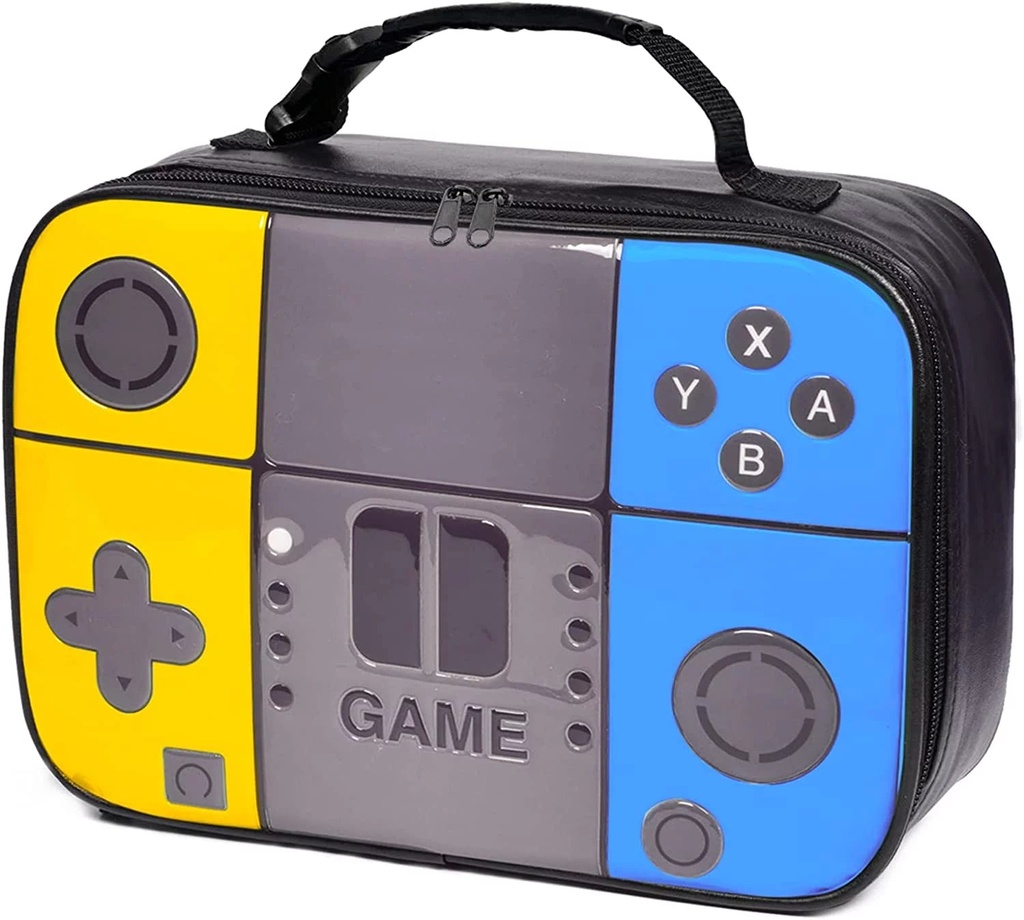 Boy Lunch Box Kids Lunch Bag Insulated Leather Gameboy Thermal Lunch Bag for School Insulated Cooler Bag Waterproof Game Lunch Boxes for Boys Girls Kids Toddlers Teen