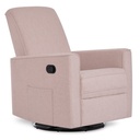 Evolur Raleigh Glider Recliner Rose with High Backrest Support, Durable Polyester Fabric