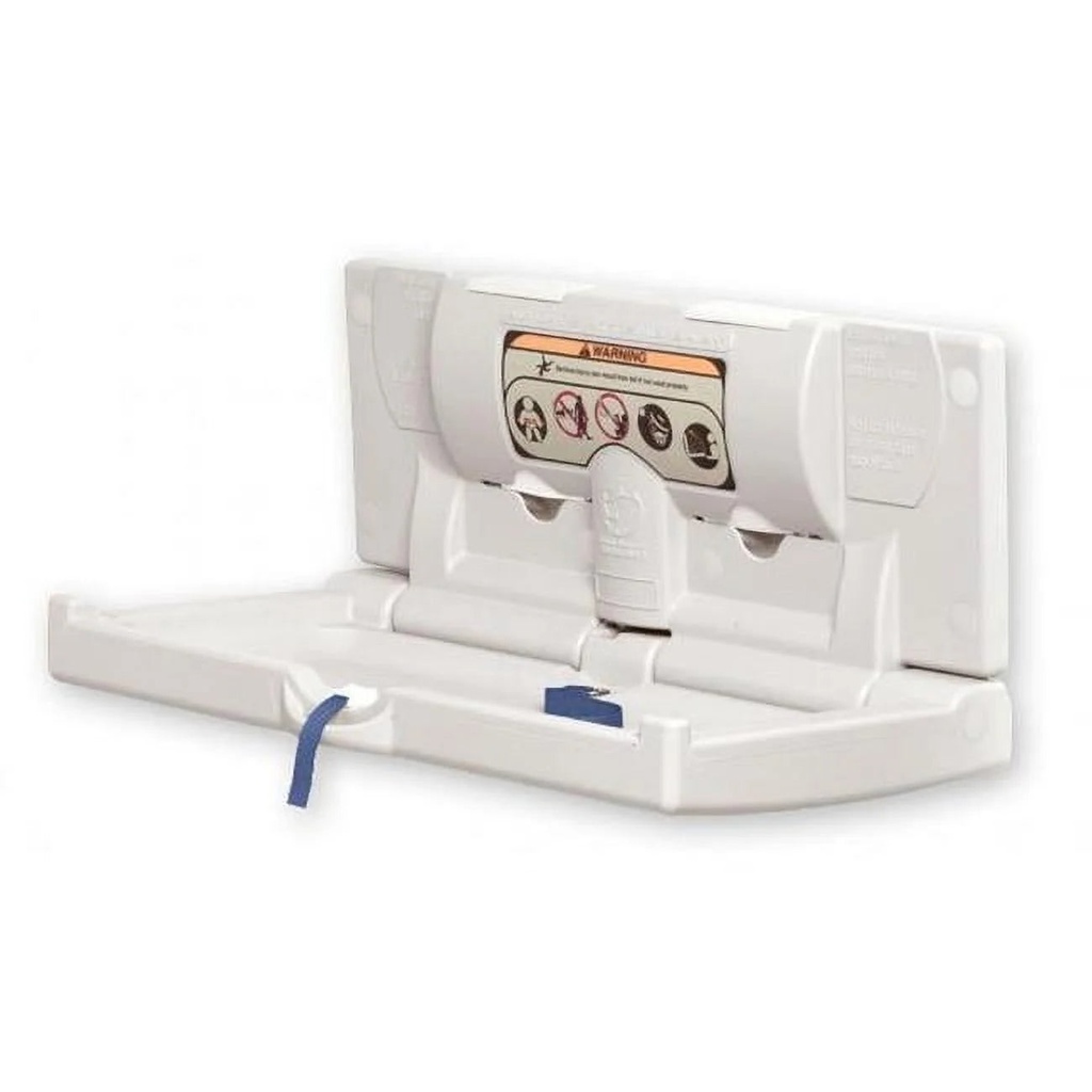 Drybaby Polyethylene Horizontal Durable Baby Changing Station - White - 18 X 34.5 X 4 In. - 15 Lbs.