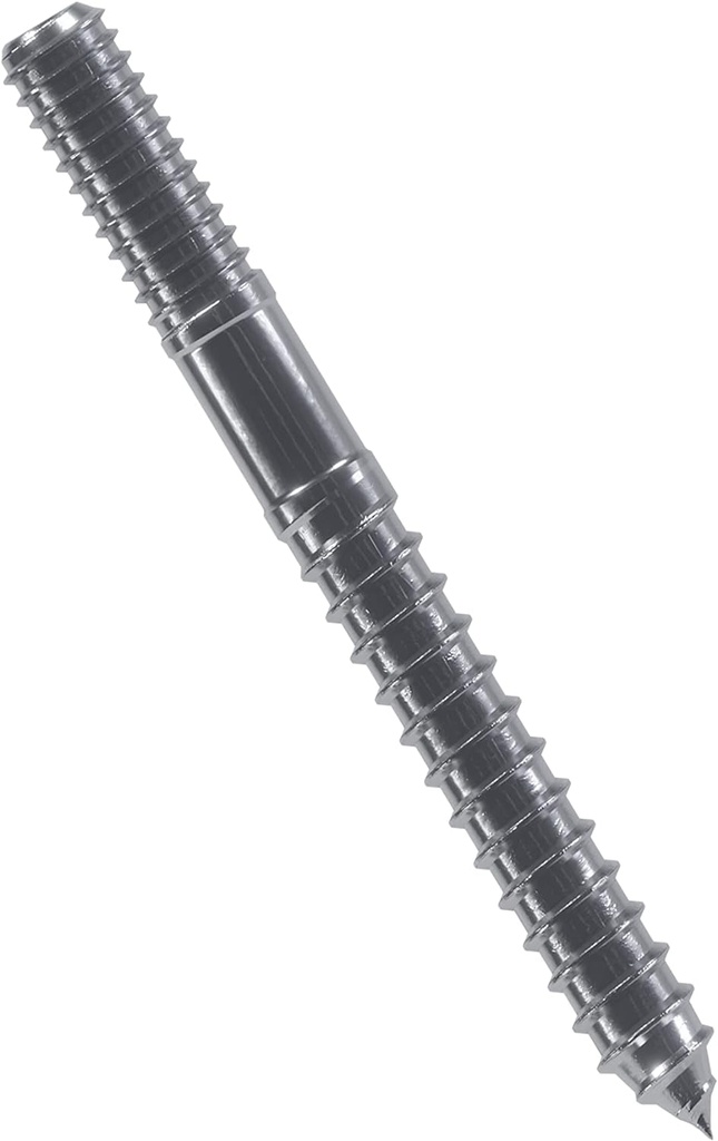 Hillman Group Hanger Bolt, Hurricane Hardware, 25 Pieces, Rust-Resistant, Durable, Headless Fasteners, (1/4" X 2 1/2") Stainless Steel (707316)