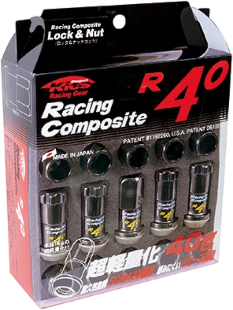 Project Kics 12X1.50 R40 Lug Nuts - Black (16+4 Locks)