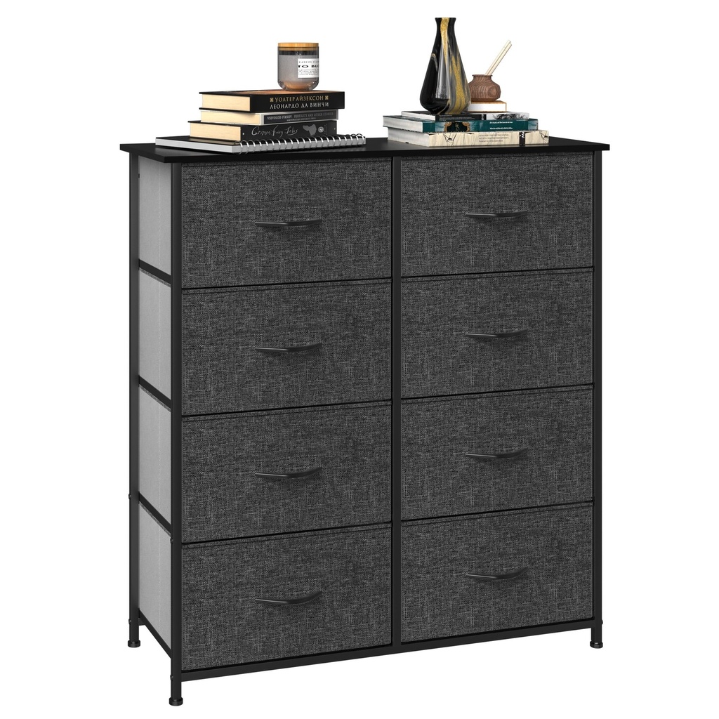 DWVO 8 Drawers Dresser Bedroom Bins Organizer High Storage Tower Furniture
