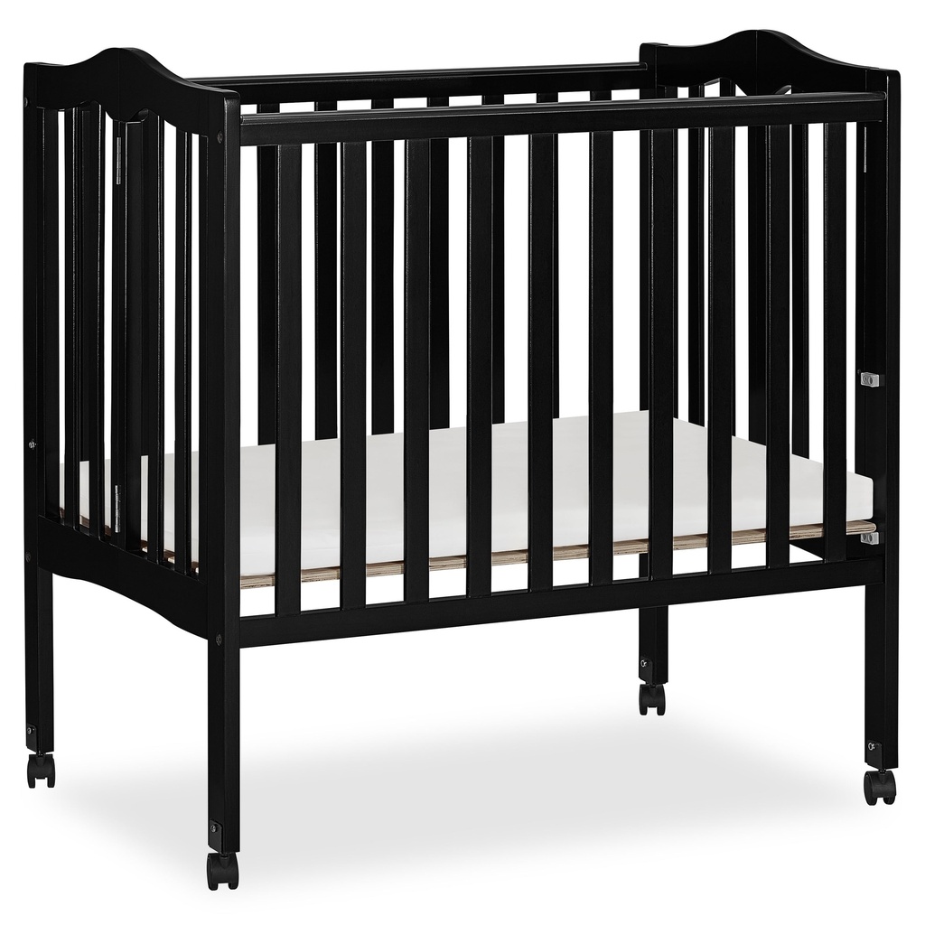 Dream on Me 2-In-1 Lightweight Folding Portable Crib, Black