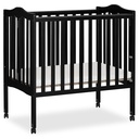 Dream on Me 2-In-1 Lightweight Folding Portable Crib, Black