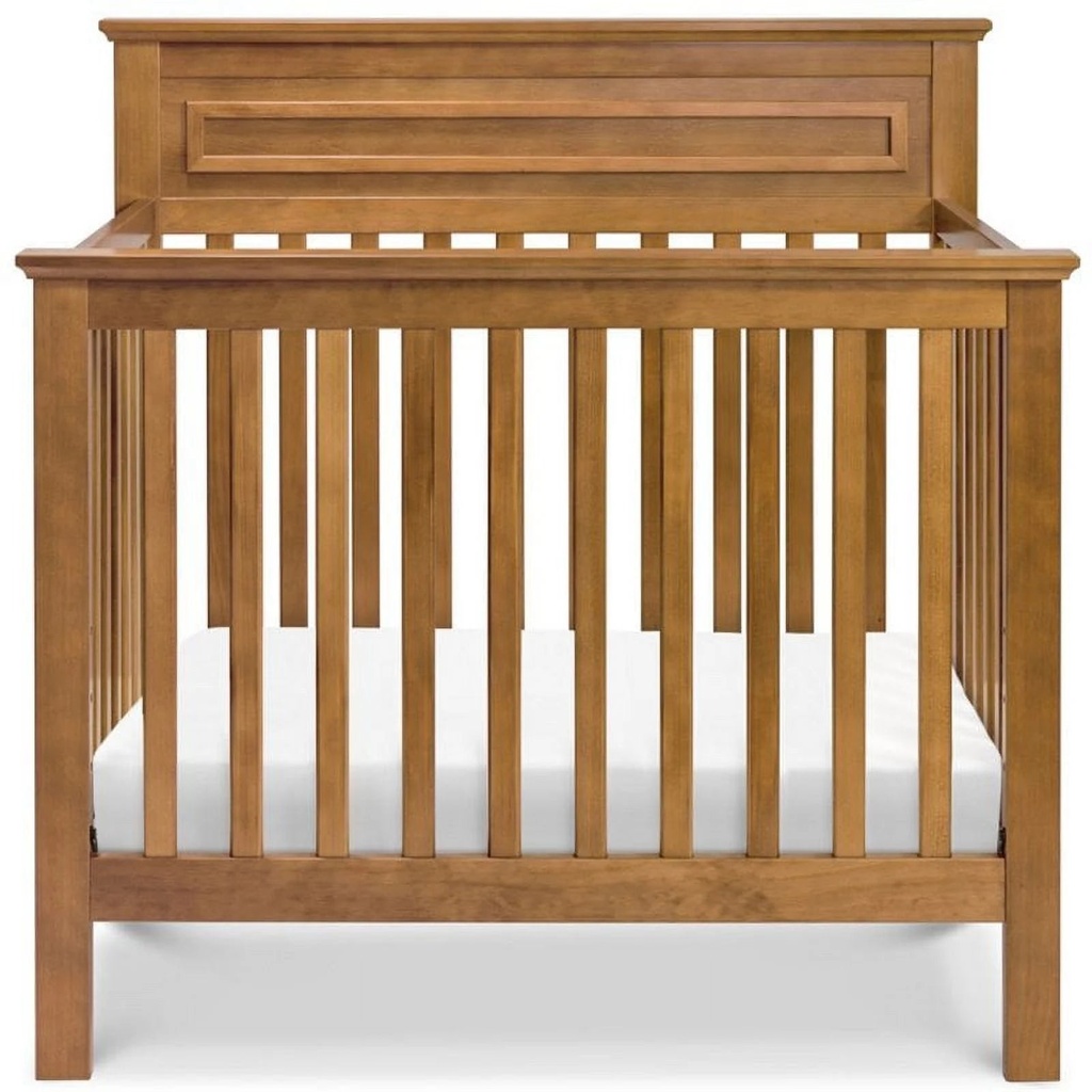 Davinci Autumn 4-In-1 Pine Wood Convertible Mini Crib in Chestnut