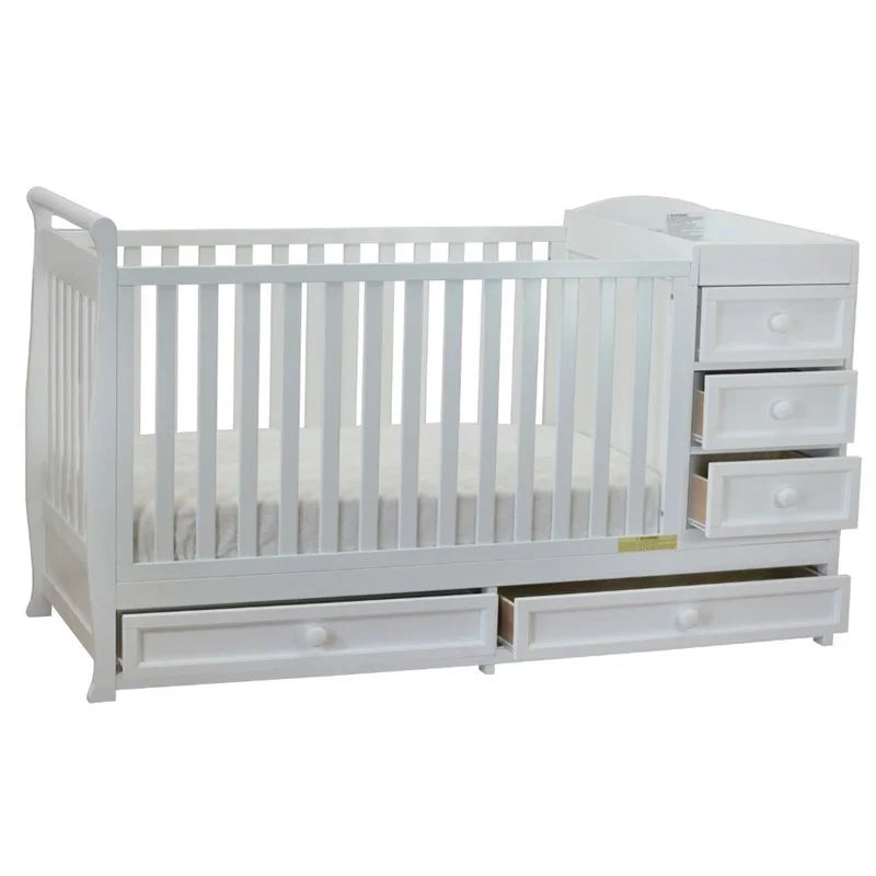 AFG Daphne 2 in 1 Convertible Crib and Changer White