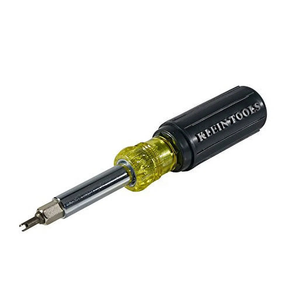 Klein Tools 32527 Multi-Bit Screwdriver / Nut Driver, 11-In-1 with Phillips, Slotted, Square, and Schrader Bits and Nut Drivers