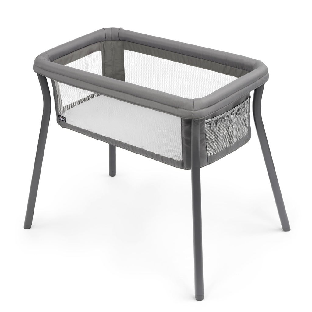 Chicco Lullago Anywhere Portable Bedside Bassinet - Sandstone (Grey), New