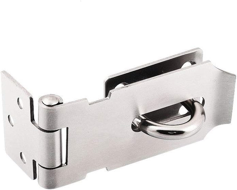 Stainless Steel Padlock Hasp, Tiberham Heavy Duty Hasp and Staple with Screws, Door Clasp Gate Lock Shed Latch Padlock Staple for Door Window Cabinet Pet Cage Crate Fitting Accessories (Small)