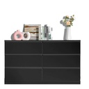 Ktaxon 6 Drawer Double Dresser, Kids Dresser, Nursery Dresser Drawer Organizer, Chest of Drawers, Black