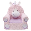 Soft Landing Sweet Seats, Premium and Comfy Toddler Lounge Chair with Carrying Handle & Side Pockets –Polyester, Pink Unicorn