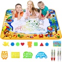 Water Doodle Mat, 40X32 Inches Water Drawing Mats for Toddlers 1-3, Water Drawing Mat, Painting Mat Kids Educational Learning Toys 2 3 4 5 6 Year Old Girl Birthday Gifts
