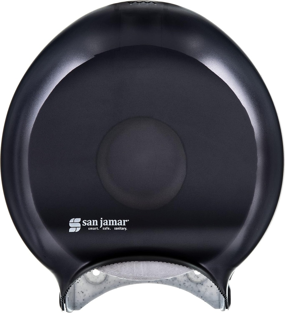 San Jamar Classic Plastic Tissue Dispenser with Large-Capacity Dispensing for Bathroom, Commercial, Office, Restaurants, Hospitals, Schools, 3.25 Inches, Black Pearl