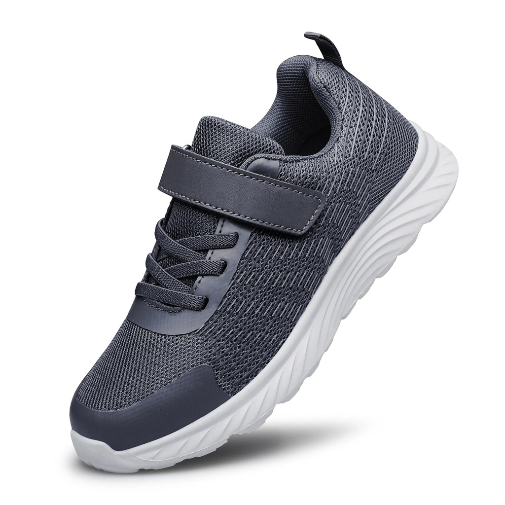 Boys Girls Shoes Sneakers Slip on Athletic Tennis Walking Shoes Lightweight Kids Shoes Grey Toddler Size 8