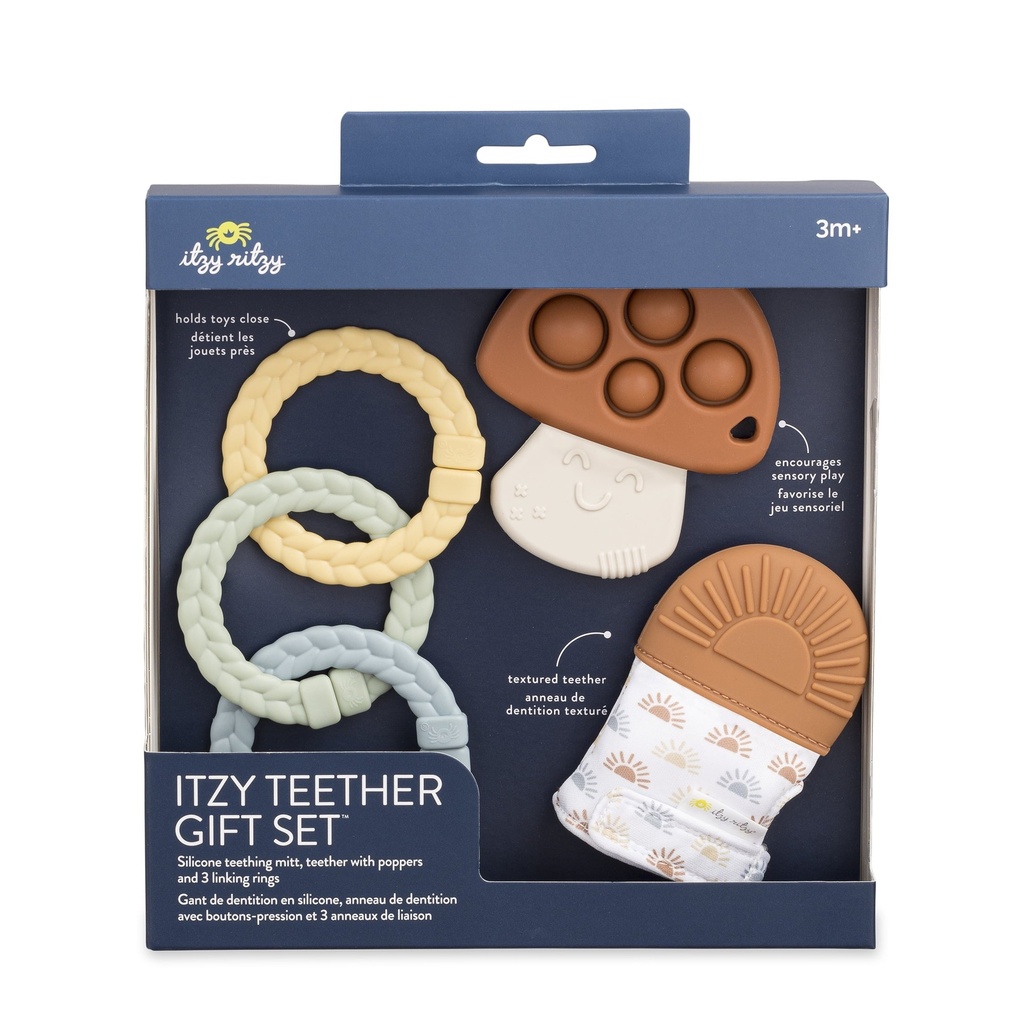 Itzy Ritzy Teether & Toy Unisex Gift Set - Mushroom 0+ Months