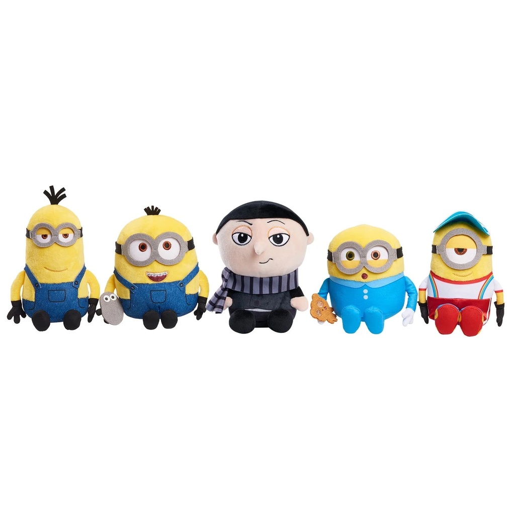 Illumination'S Minions and Gru Small Plush 5-Piece Collector Set, Kids Toys for Ages 3 Up, Gifts and Presents