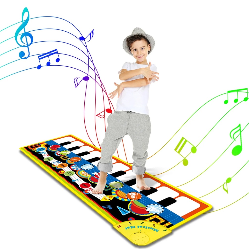 Kids Musical Mat Piano Mat Gigantic Keyboard Play Mat Dancing Mat Musical Toys Electronic Floor Keyboard Touch Play Blanket Musical Carpet Toys for Girls Boys Toddlers and Kids