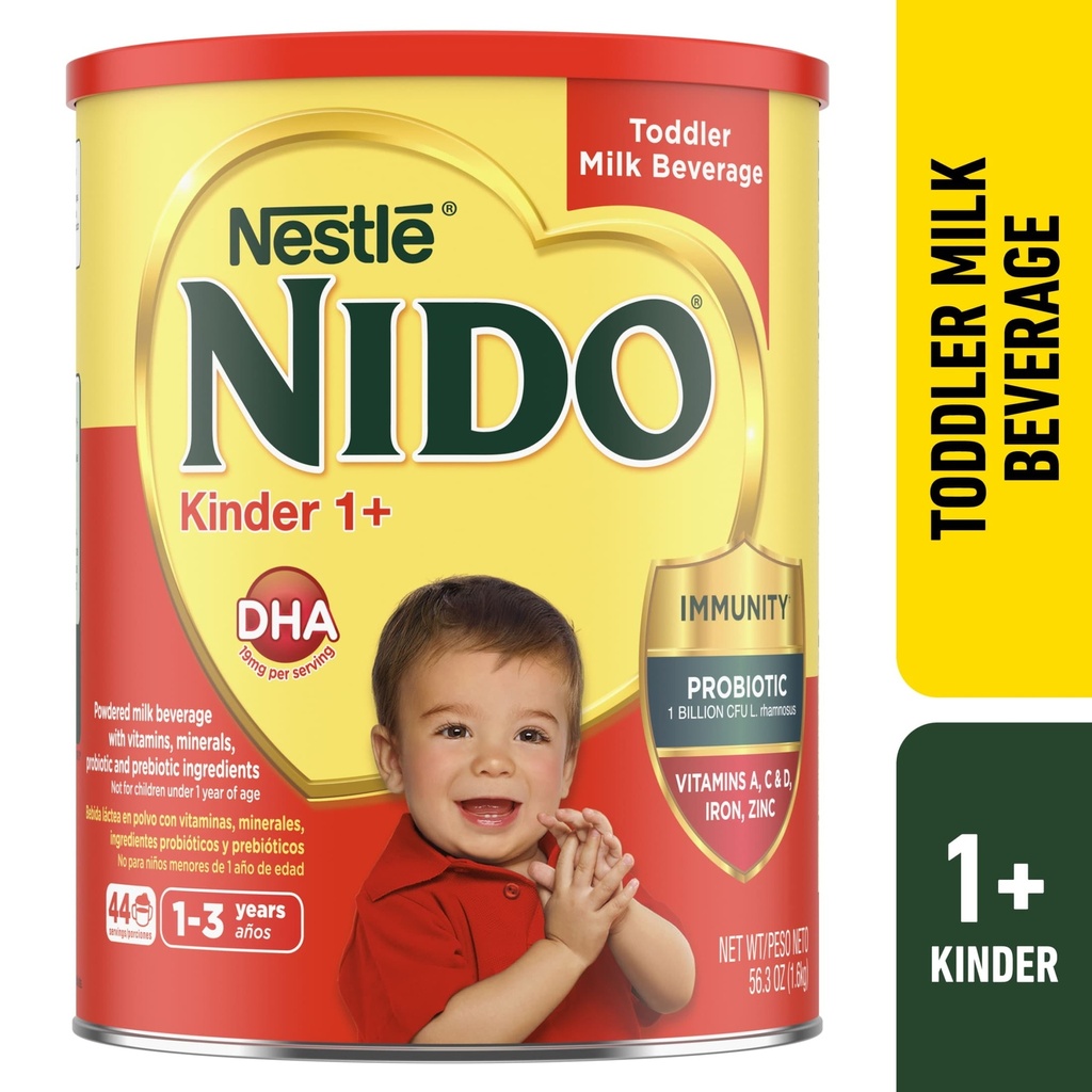 Nestle Nido Kinder 1 plus Toddler Powdered Milk Beverage, 56.4 Oz