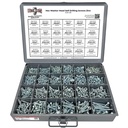 Unslotted Hex Washer Head Sheet Metal Self Drilling Tek Screw Assortment Kit - 1466 Pieces!