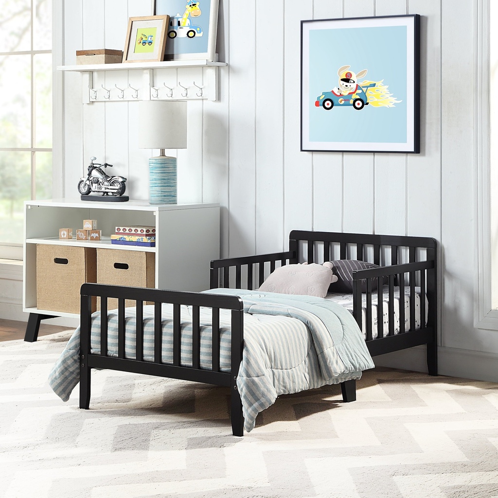 Olive & Opie Jax Toddler Bed, Black Finish