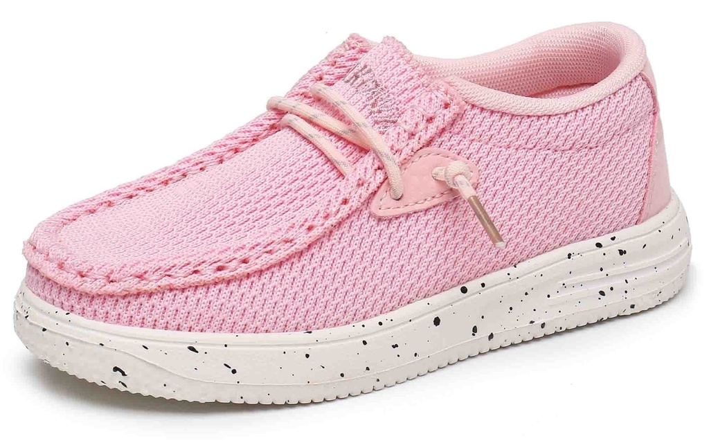 Apakowa Kids Boys Girls Slip-On Casual Loafers Walking Shoes Comfortable & Lightweight (Color : Pink, Size : 9 Toddler)