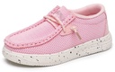 Apakowa Kids Boys Girls Slip-On Casual Loafers Walking Shoes Comfortable & Lightweight (Color : Pink, Size : 9 Toddler)