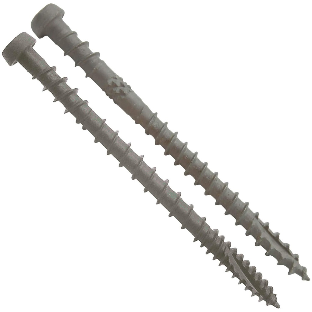 Jake Sales #10 X 2-3/4" GRAY Colored Composite Decking Wood Screw with Torx/Star Drive Head - Exterior Coated - ACQ Lumber Compatible - 5 POUNDS ~350 Screws