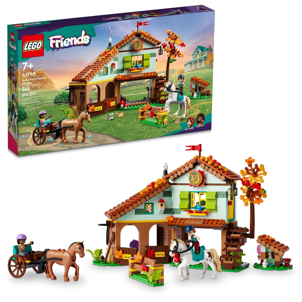 LEGO Friends Autumn’S Horse Stable Building Set, Birthday Gift for Kids Who Love Animal Toys, 41745
